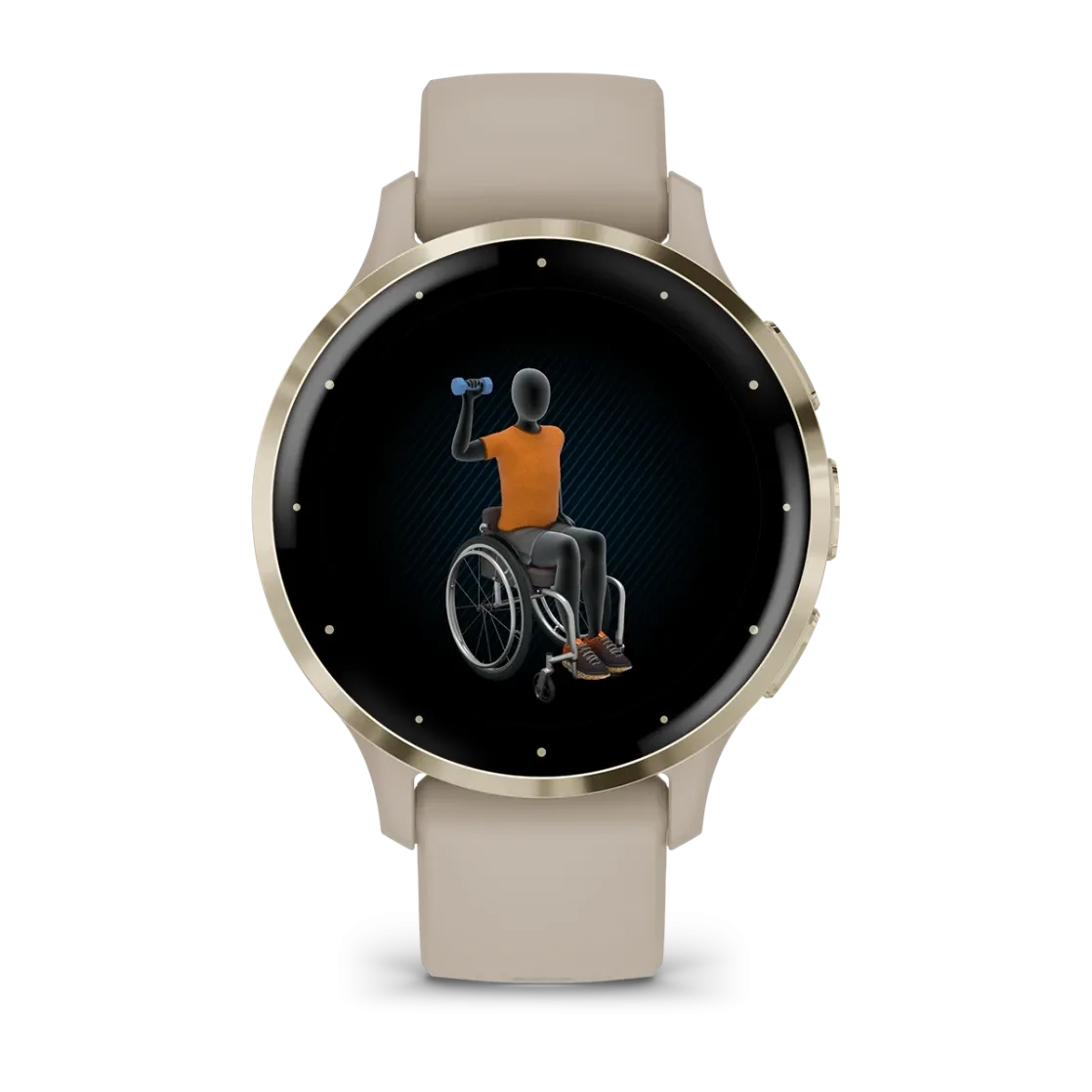 * Venu 3S Soft Gold Stainless Steel Bezel With French G