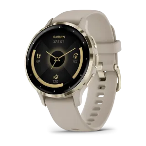 * Venu 3S Soft Gold Stainless Steel Bezel With French G