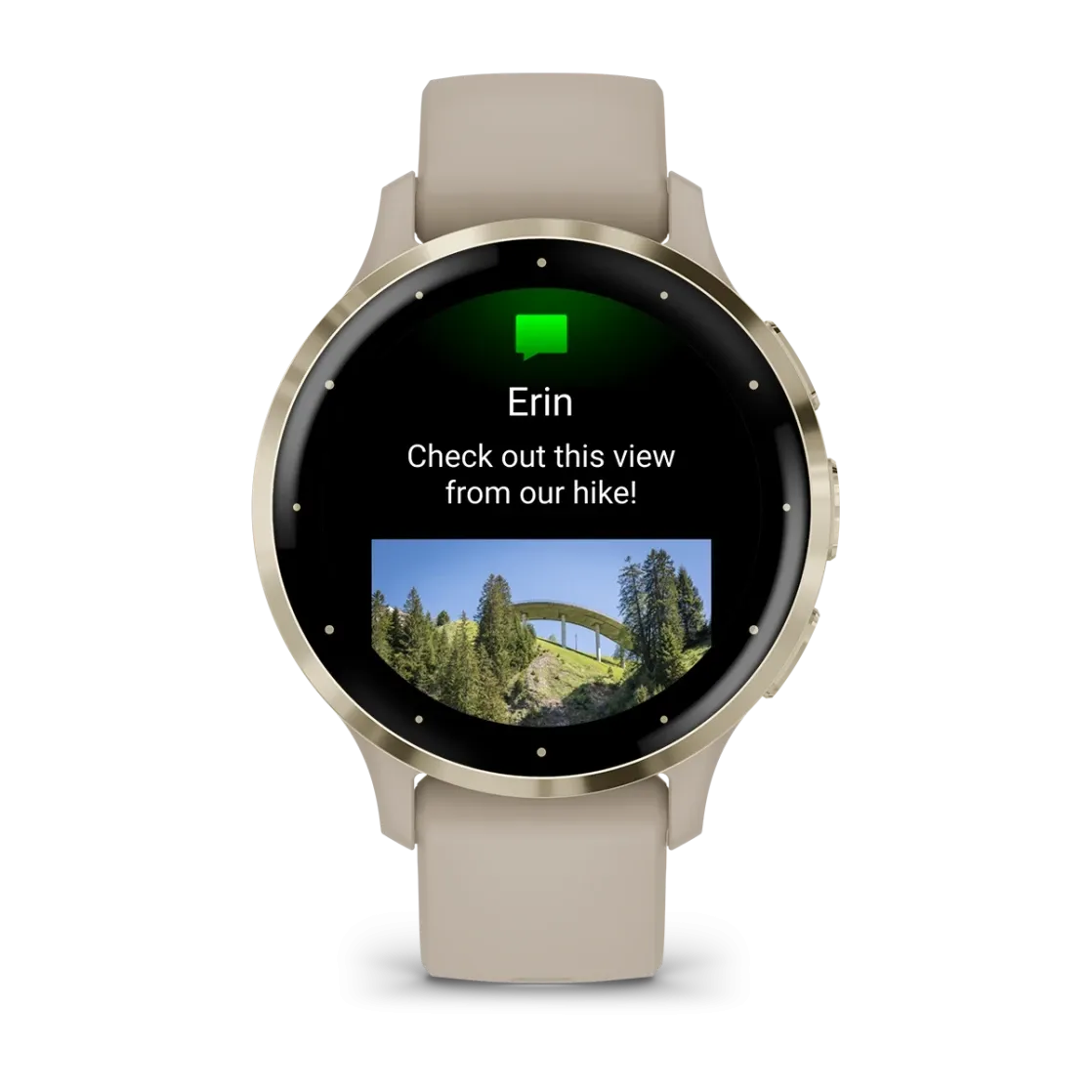 * Venu 3S Soft Gold Stainless Steel Bezel With French G