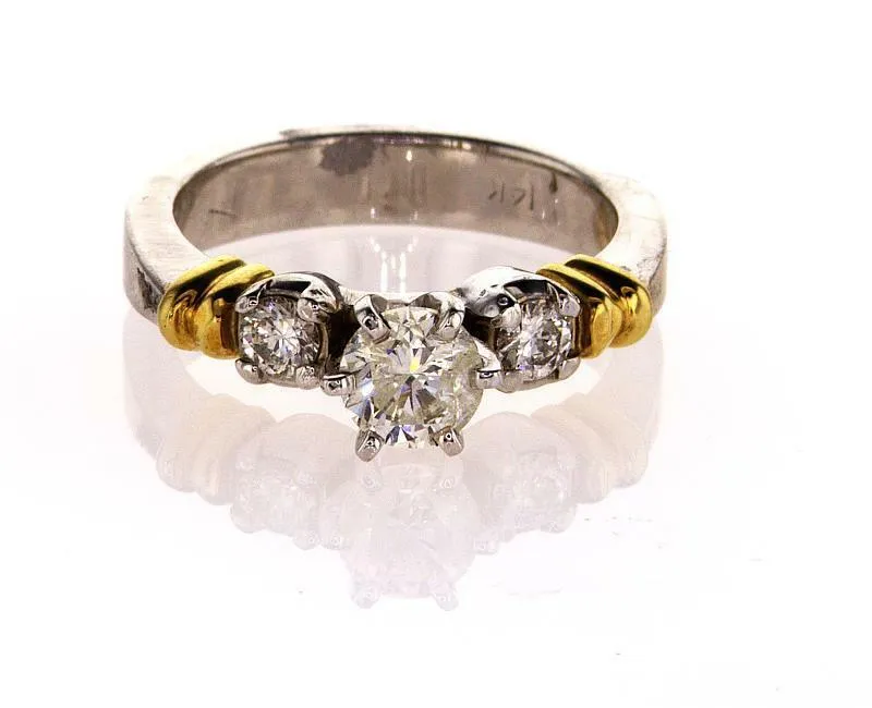 1 CT G Color I1 Clarity Natural Diamond Engagement Ring Round Cut Brilliant