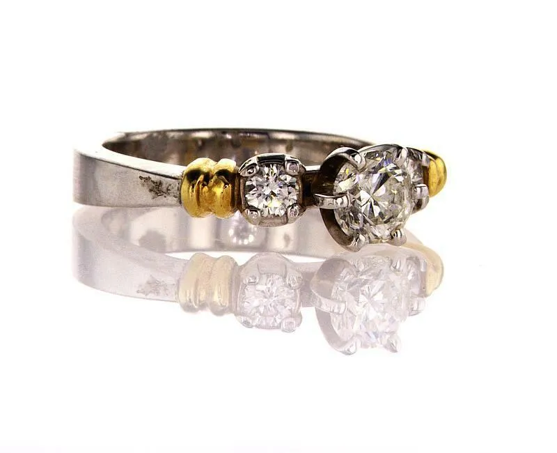 1 CT G Color I1 Clarity Natural Diamond Engagement Ring Round Cut Brilliant