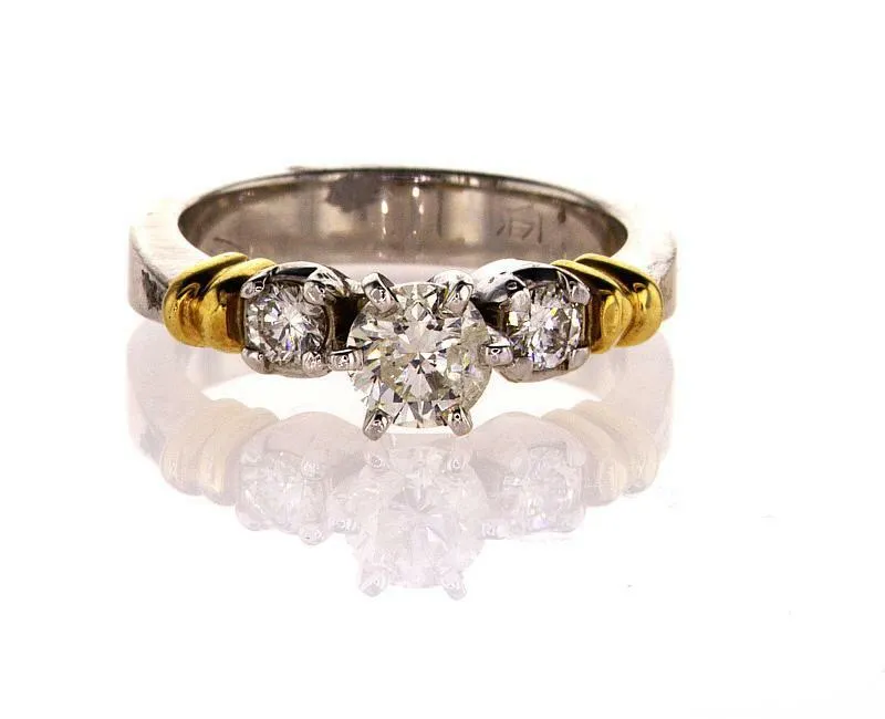 1 CT G Color I1 Clarity Natural Diamond Engagement Ring Round Cut Brilliant