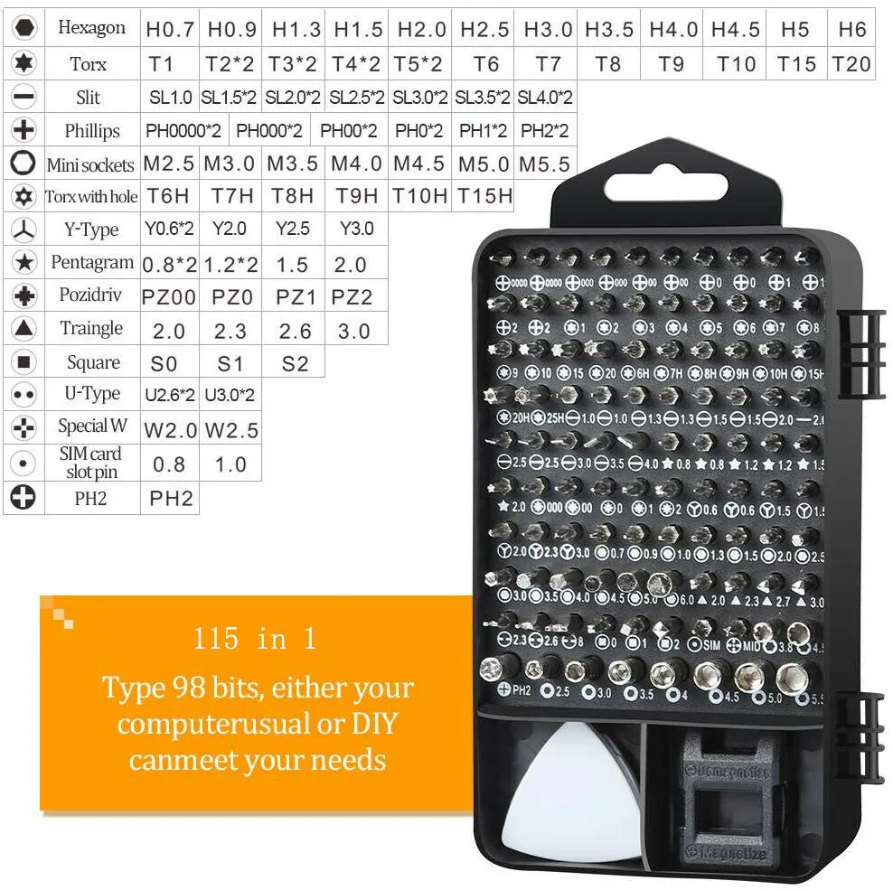 115 in 1 Precision Screwdriver Set