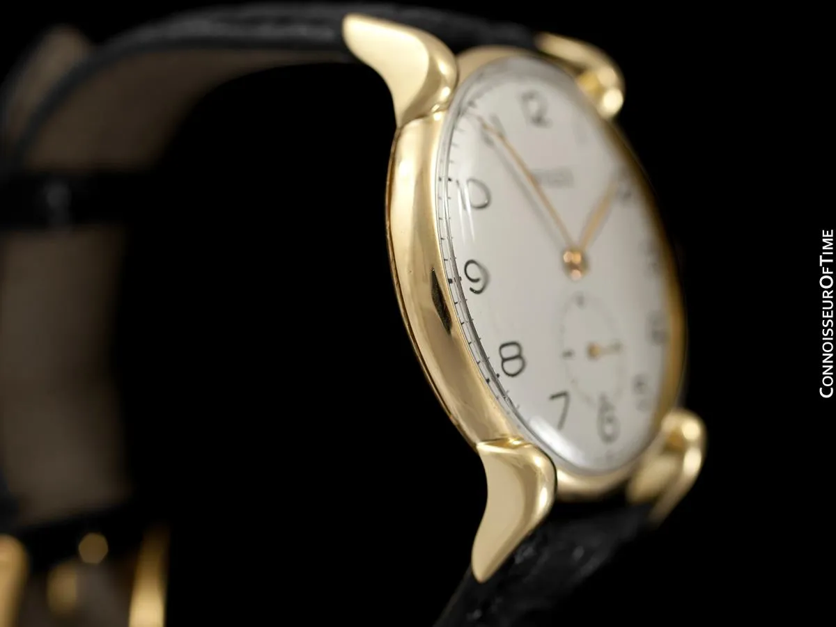 1940's Rolex Precision Vintage Mens Claw Lug Dress Watch - 18K Gold