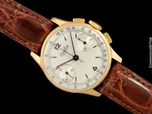 1945 Breitling Premier Vintage Pilot's / Aviator's Ref. 789 Chronograph Watch - 18K Rose Gold