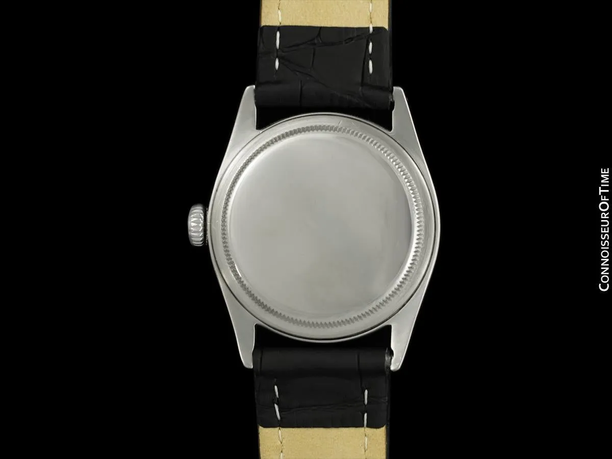 1951 Rolex Mens Vintage "Shock Resisting" Super Oyster Watch - Stainless Steel & Rose Gold