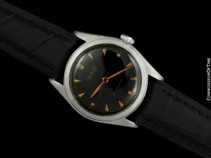 1951 Rolex Mens Vintage "Shock Resisting" Super Oyster Watch - Stainless Steel & Rose Gold