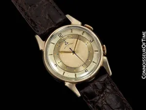 1953 Jaeger-LeCoultre Vintage Mens Memovox Wrist Alarm - 10K Gold Filled