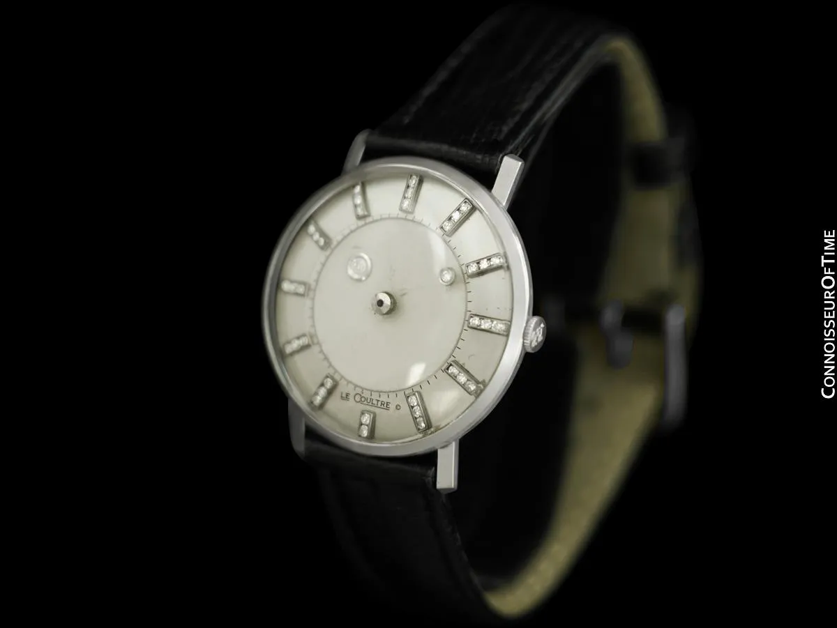 1957 Jaeger-LeCoultre / Vacheron & Constantin Vintage Galaxy Mystery Dial - 14K White Gold & Diamonds