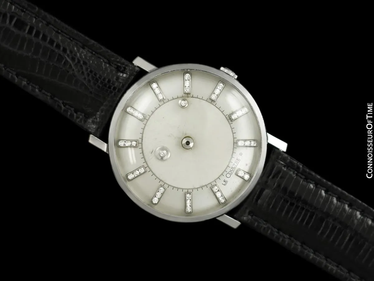 1957 Jaeger-LeCoultre / Vacheron & Constantin Vintage Galaxy Mystery Dial - 14K White Gold & Diamonds