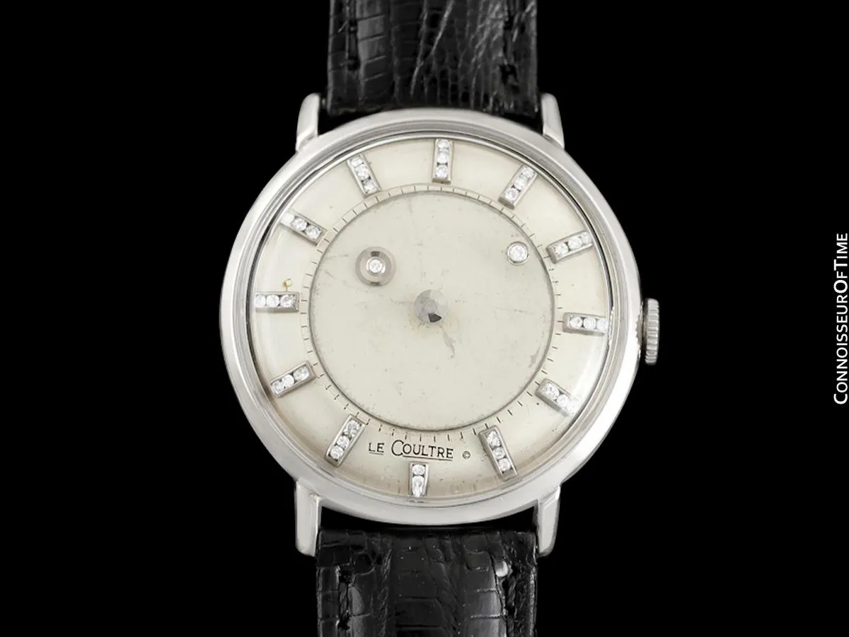 1958 Jaeger-LeCoultre / Vacheron & Constantin Vintage Galaxy Mystery Dial - 14K White Gold & Diamonds