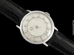 1958 Jaeger-LeCoultre / Vacheron & Constantin Vintage Galaxy Mystery Dial - 14K White Gold & Diamonds