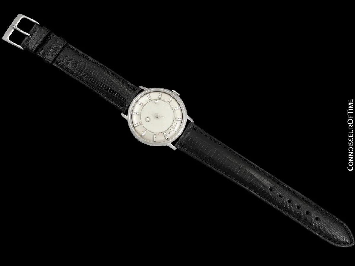 1958 Jaeger-LeCoultre / Vacheron & Constantin Vintage Galaxy Mystery Dial - 14K White Gold & Diamonds