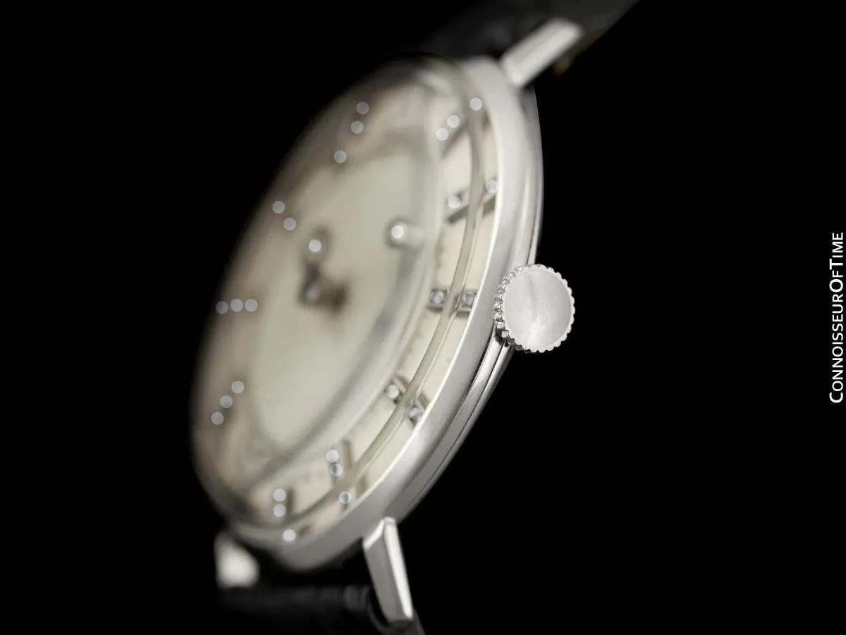 1958 Jaeger-LeCoultre / Vacheron & Constantin Vintage Galaxy Mystery Dial - 14K White Gold & Diamonds