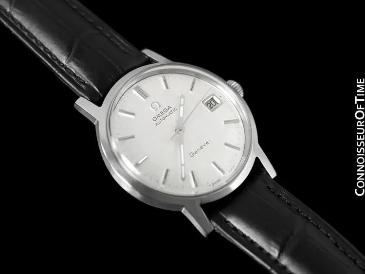 1970 Omega Geneve Vintage Mens Cal. 565 Automatic Watch with Quick-Setting Date - Stainless Steel