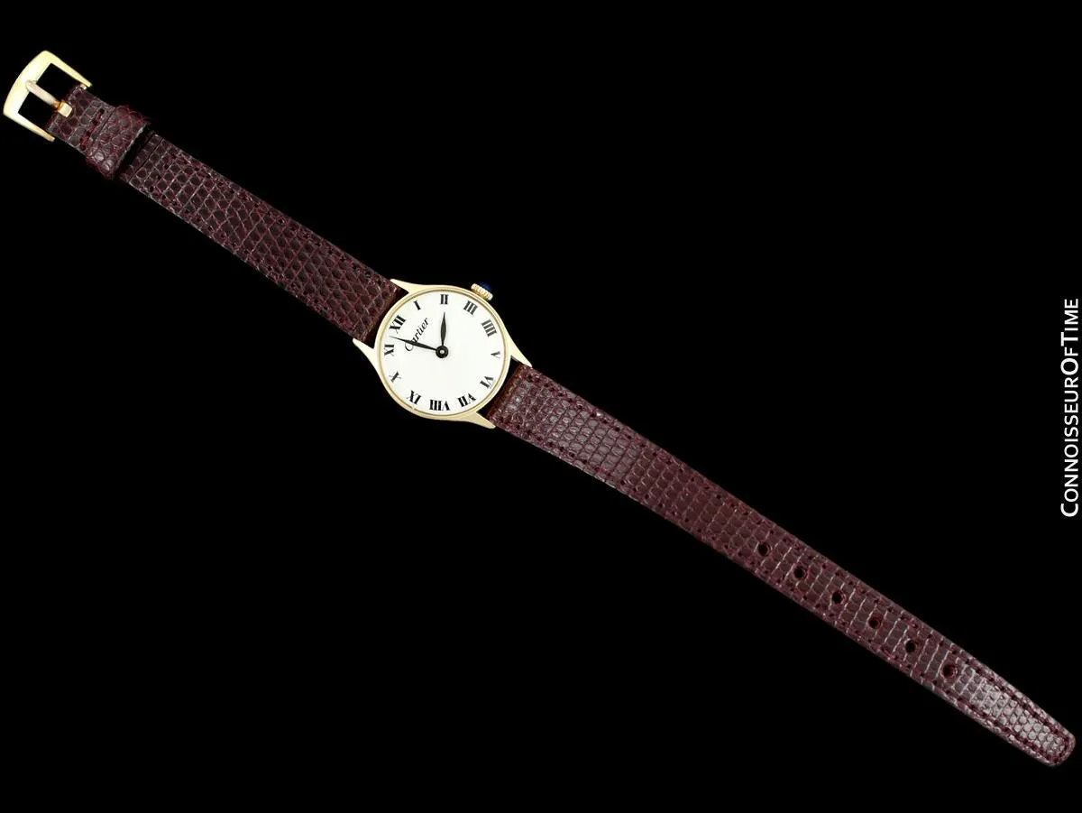 1970's Cartier Vintage Classic Ladies Handwound Watch - 14K Gold