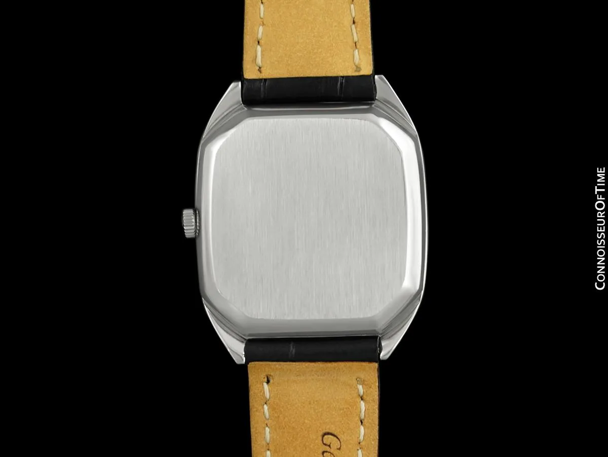 1978 Omega Constellation Chronometer Vintage Mens Tonneau Watch with Green Emerald Dial - Stainless Steel