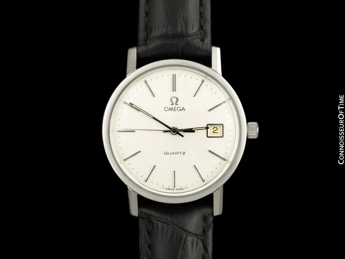 1979 Omega (Seamaster) Vintage Mens Quartz Accuset Stainless Steel Watch with Date