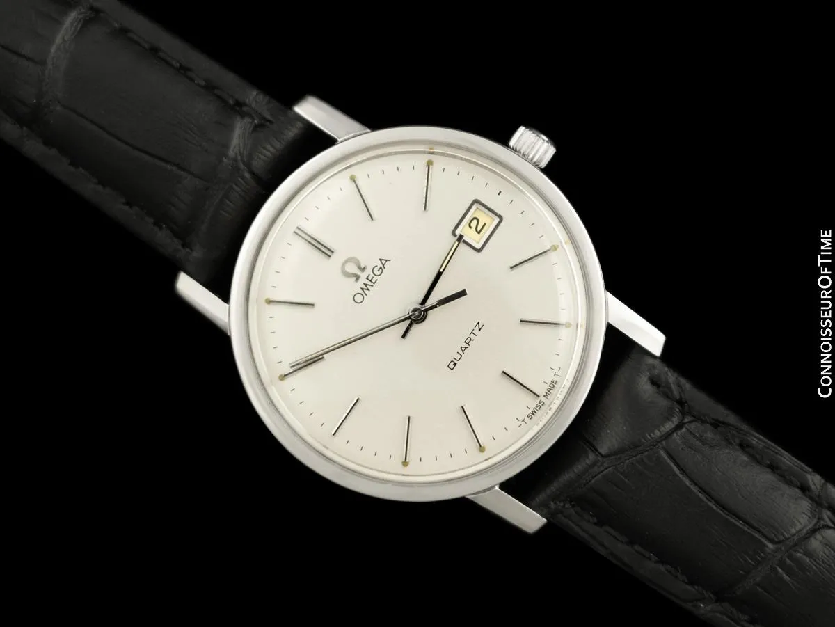1979 Omega (Seamaster) Vintage Mens Quartz Accuset Stainless Steel Watch with Date
