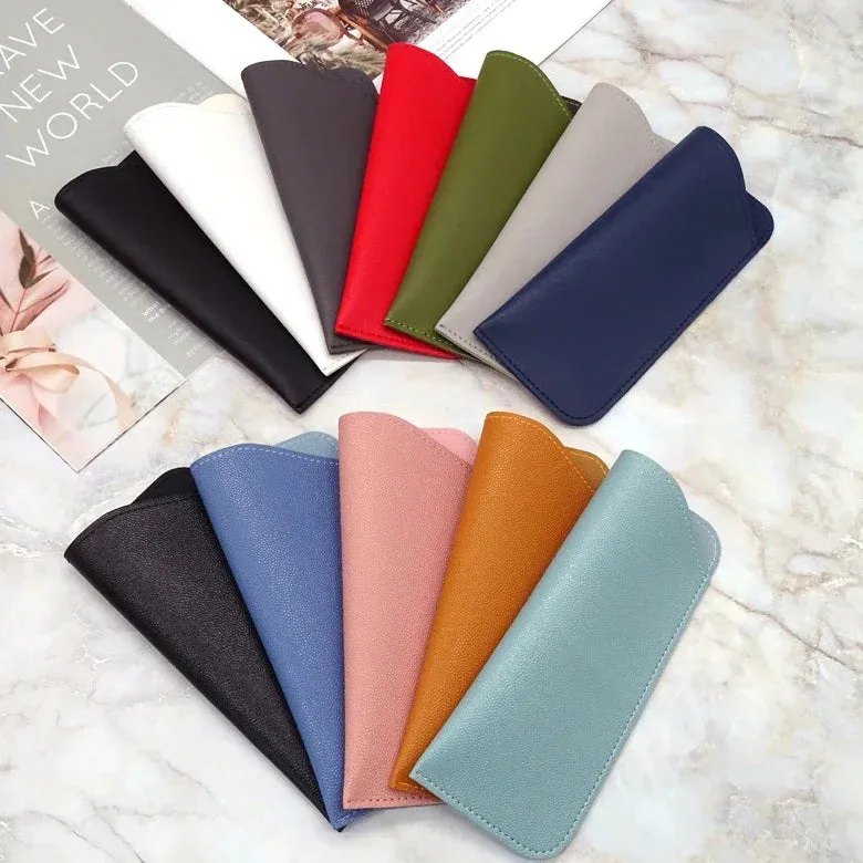 1Pcs PU Leather Glasses Bag Sunglasses Reading Eyeglasses Protective Cover Case Box Pouch Eyewear Protector Case Accessories
