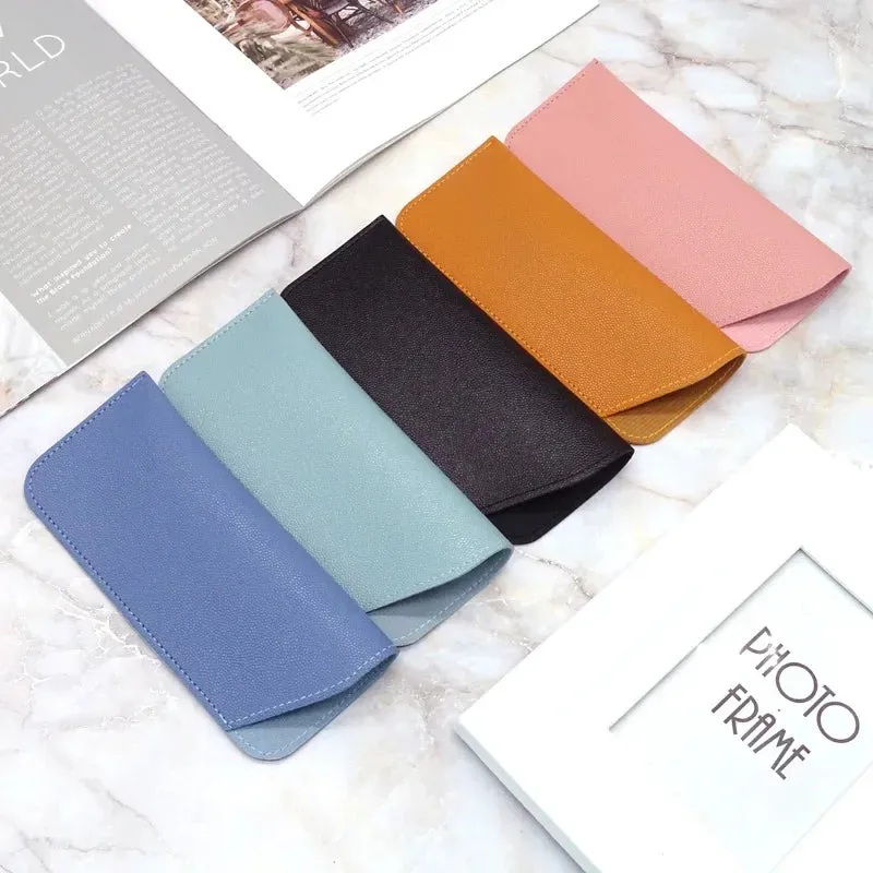 1Pcs PU Leather Glasses Bag Sunglasses Reading Eyeglasses Protective Cover Case Box Pouch Eyewear Protector Case Accessories