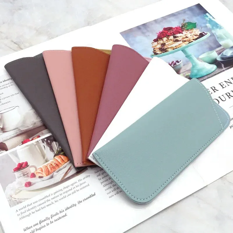 1Pcs PU Leather Glasses Bag Sunglasses Reading Eyeglasses Protective Cover Case Box Pouch Eyewear Protector Case Accessories