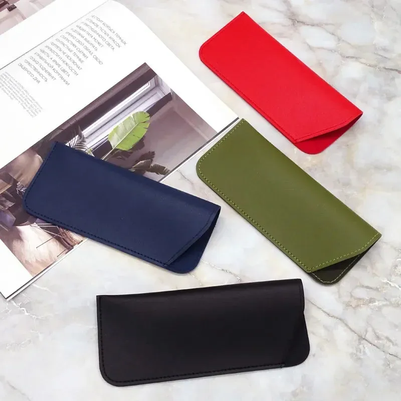 1Pcs PU Leather Glasses Bag Sunglasses Reading Eyeglasses Protective Cover Case Box Pouch Eyewear Protector Case Accessories