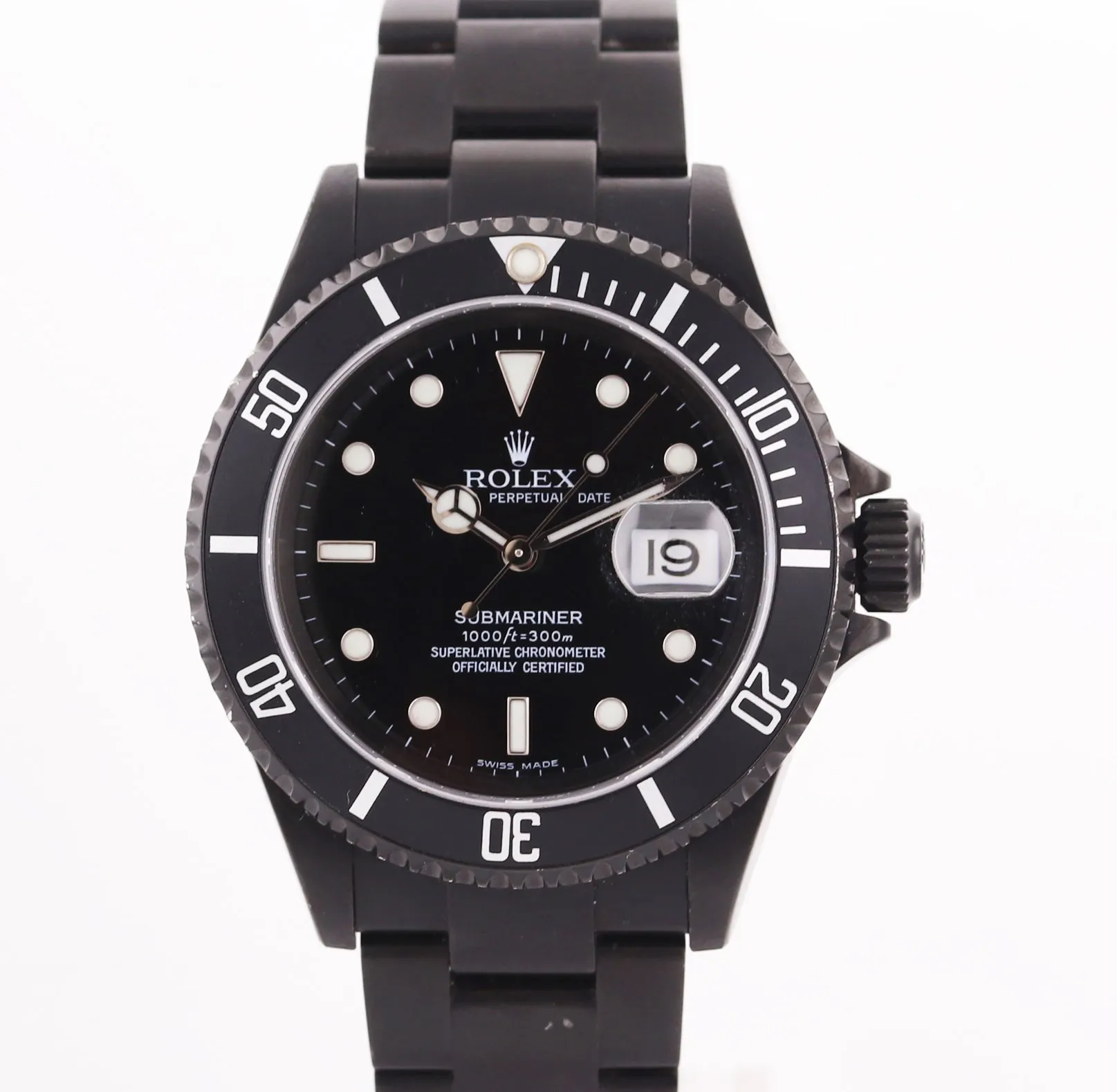 2004 PAPERS PVD Rolex Submariner Date 16610 Steel Black 40mm Dive Watch Box