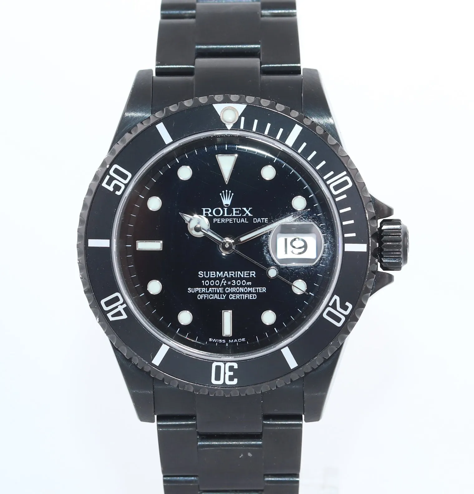 2004 PAPERS PVD Rolex Submariner Date 16610 Steel Black 40mm Dive Watch Box