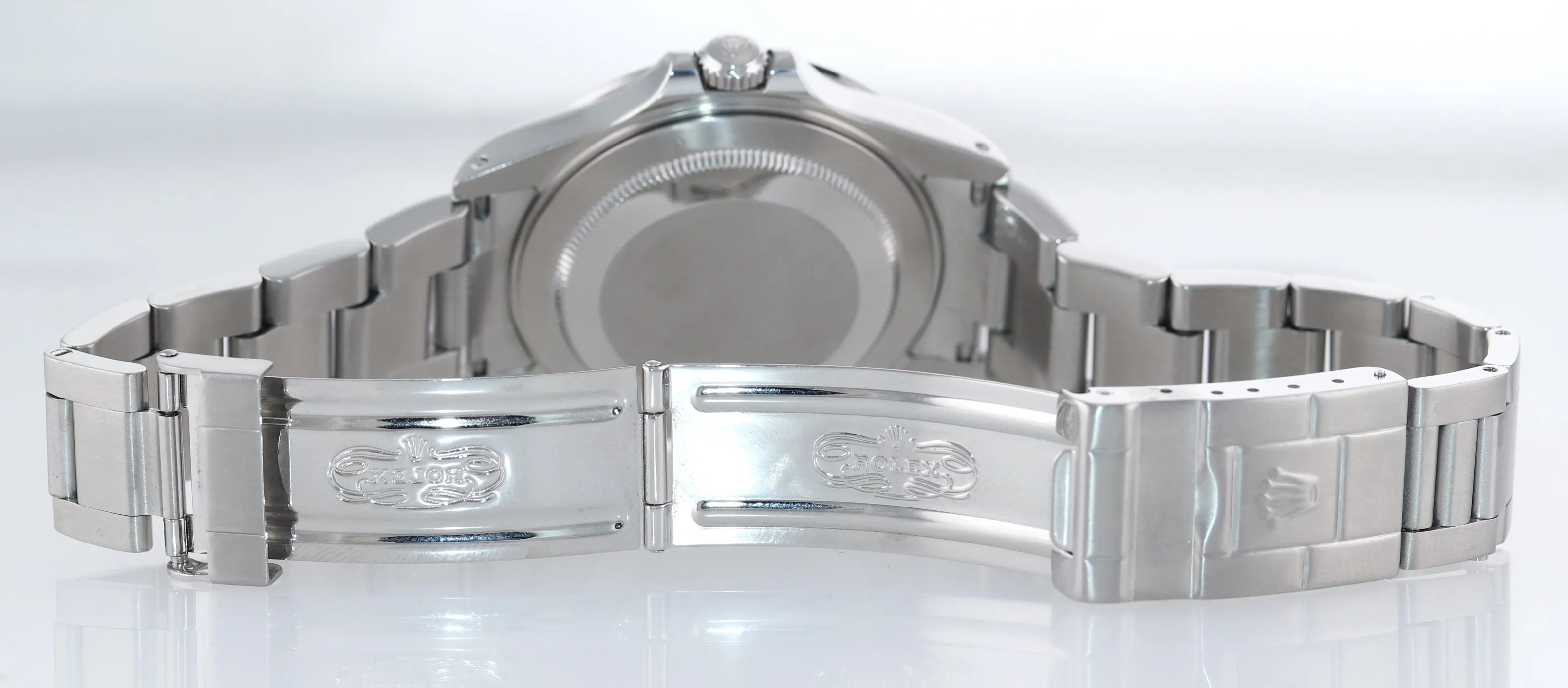 2005 Rolex Explorer II 16570 Stainless Steel Black Dial GMT 40mm No Holes Watch
