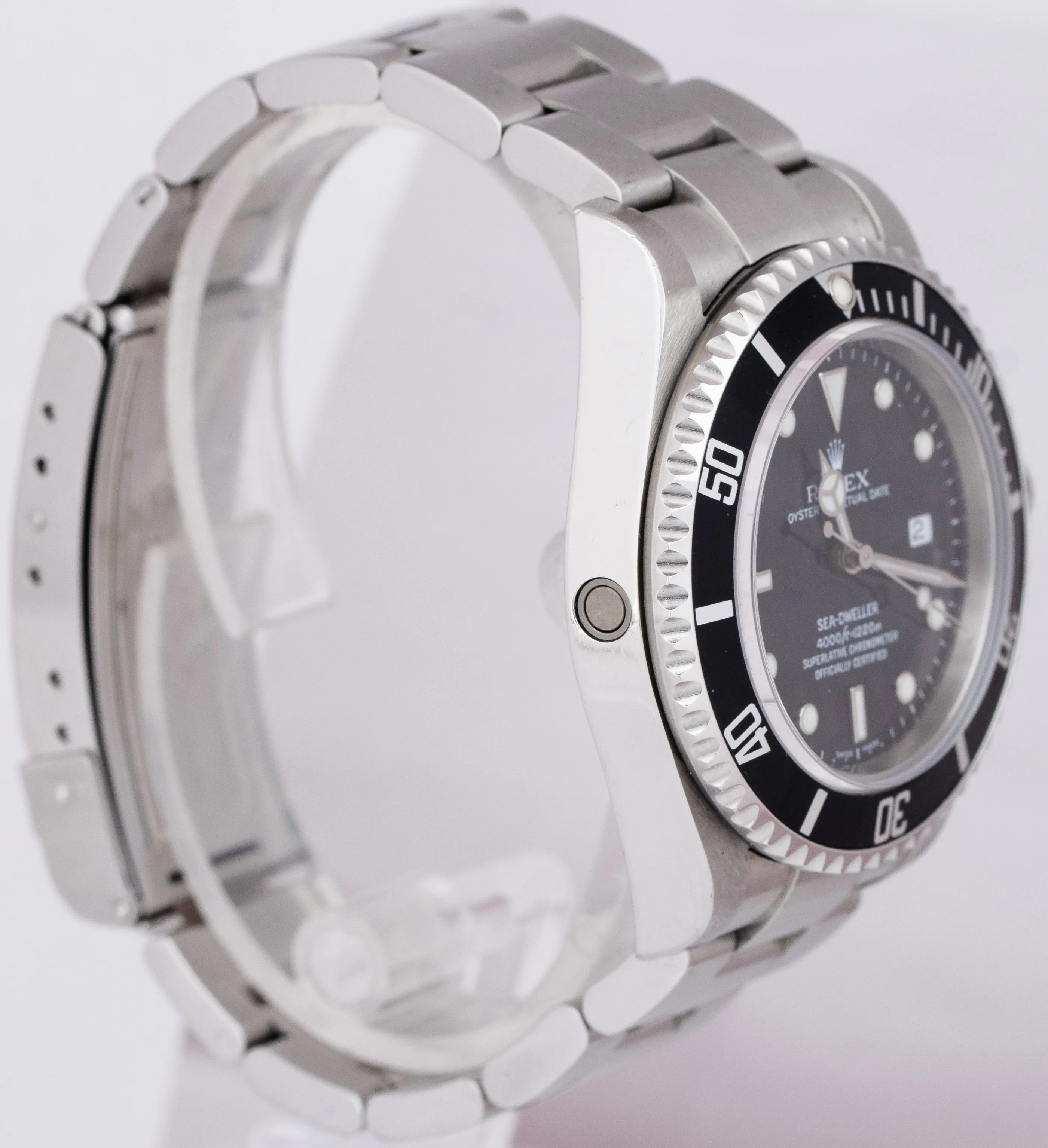2005 Rolex Sea-Dweller 40mm Stainless NO-HOLES CASE  Black Date Watch 16600