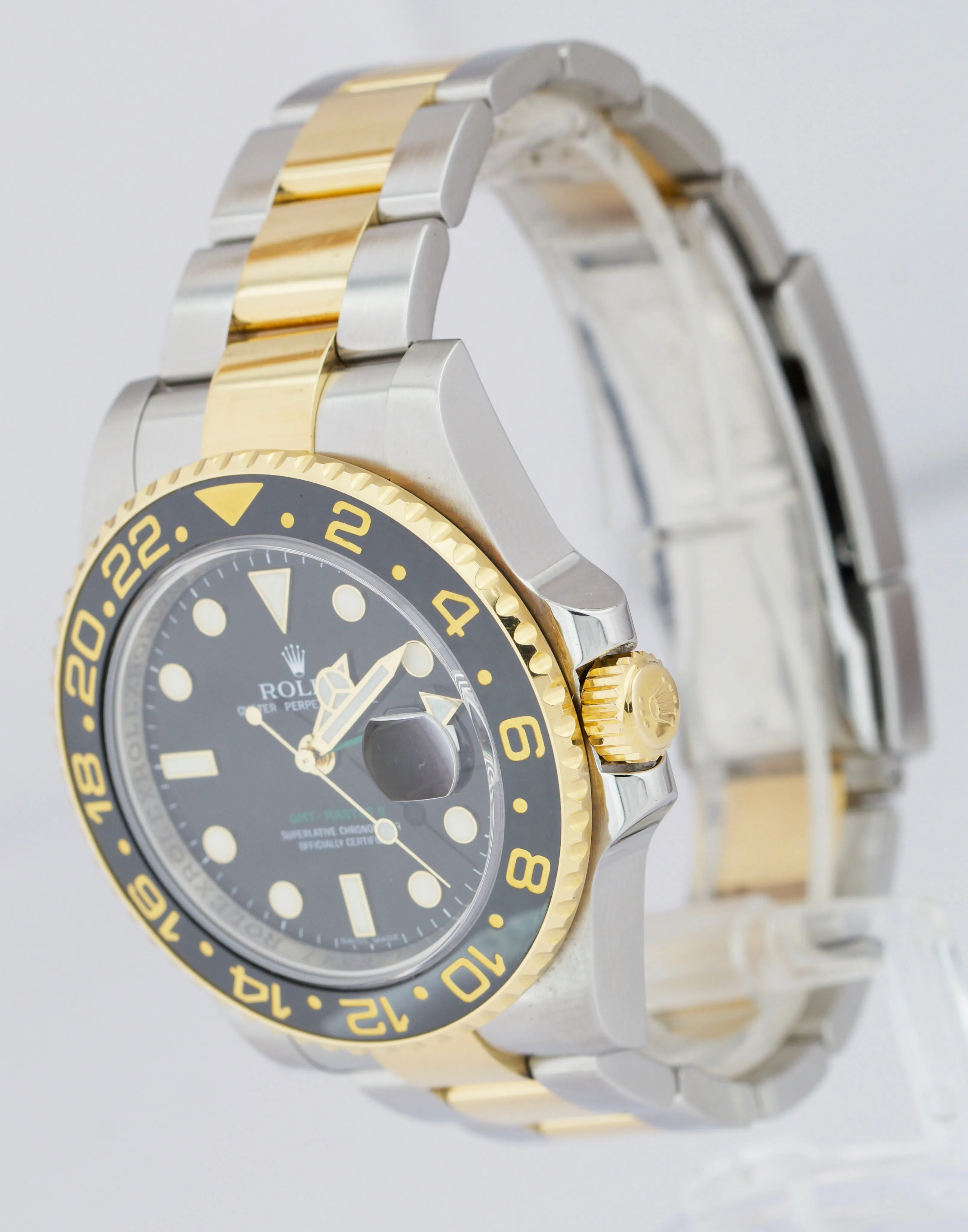 2006 Rolex GMT-Master II Ceramic 116713 Black Two-Tone Stainless Date 40mm Watch