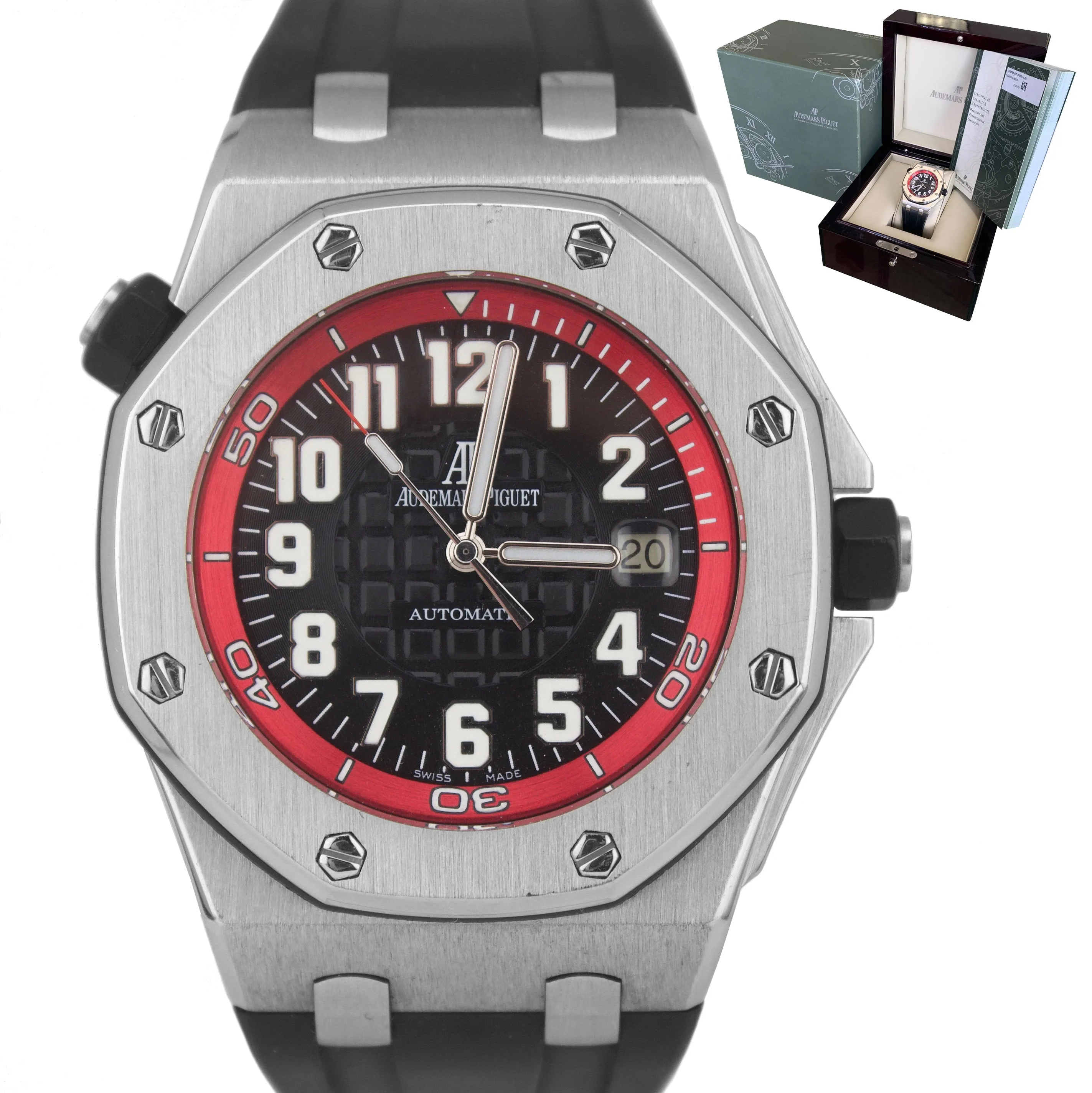 2008 Audemars Piguet Royal Oak Offshore Scuba Red Diver Boutique 15701ST Watch