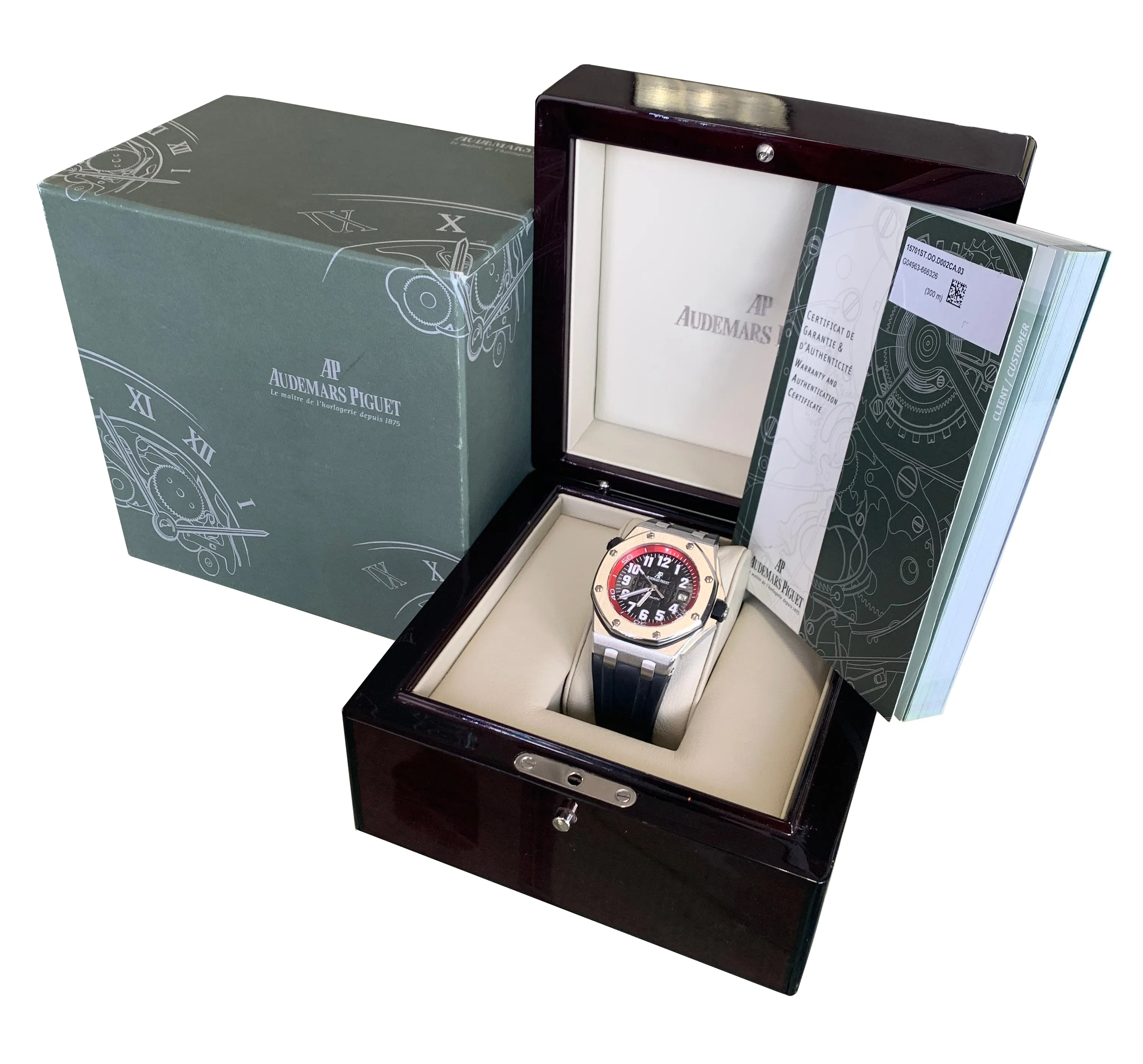 2008 Audemars Piguet Royal Oak Offshore Scuba Red Diver Boutique 15701ST Watch