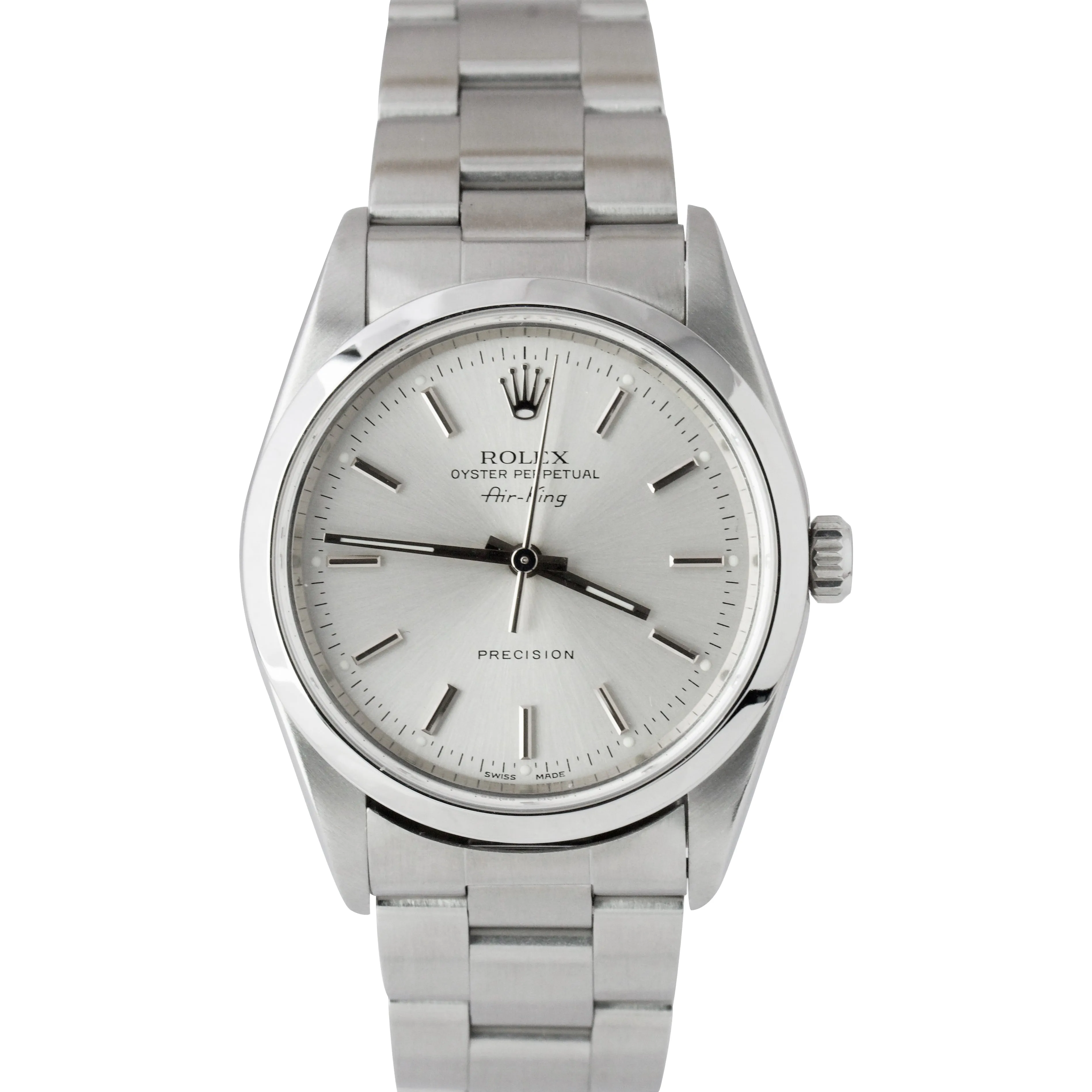 2014 RSC Rolex Oyster Perpetual Air-King 34mm Silver Oyster Steel Watch 14000