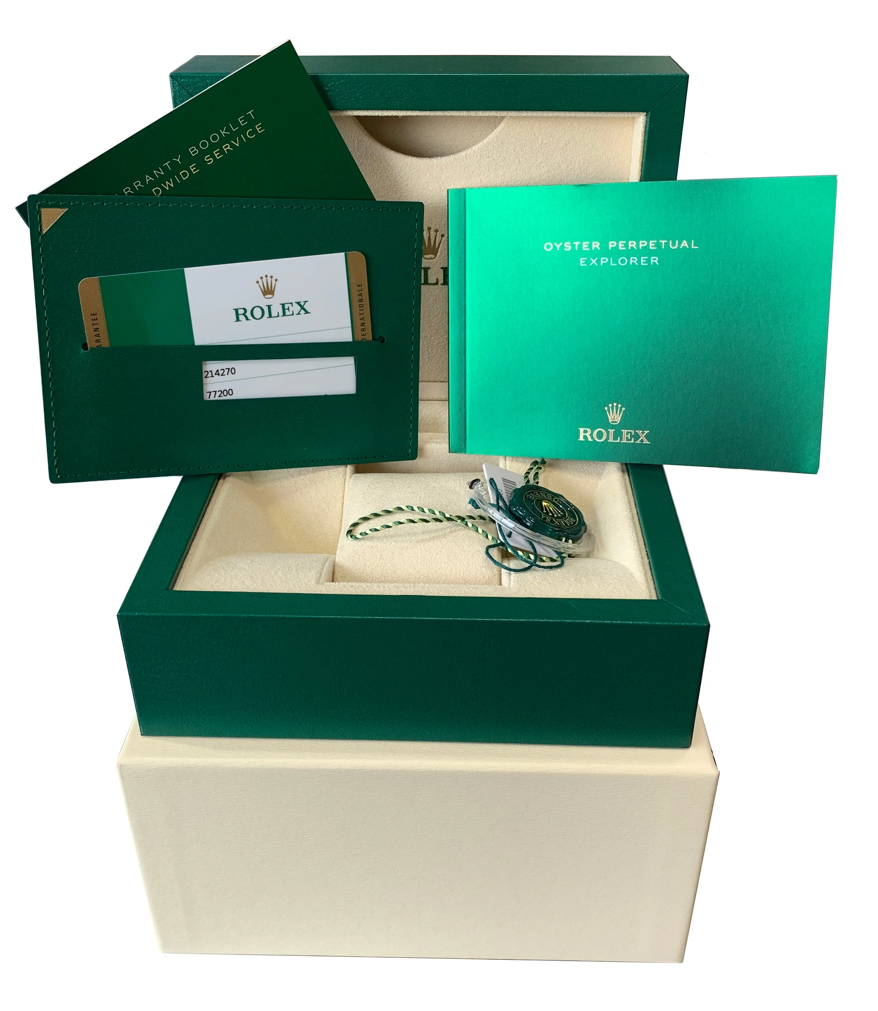 2018 Men's Rolex Explorer I Black FULL LUME 3-6-9 MK2 39mm 214270 Steel Watch