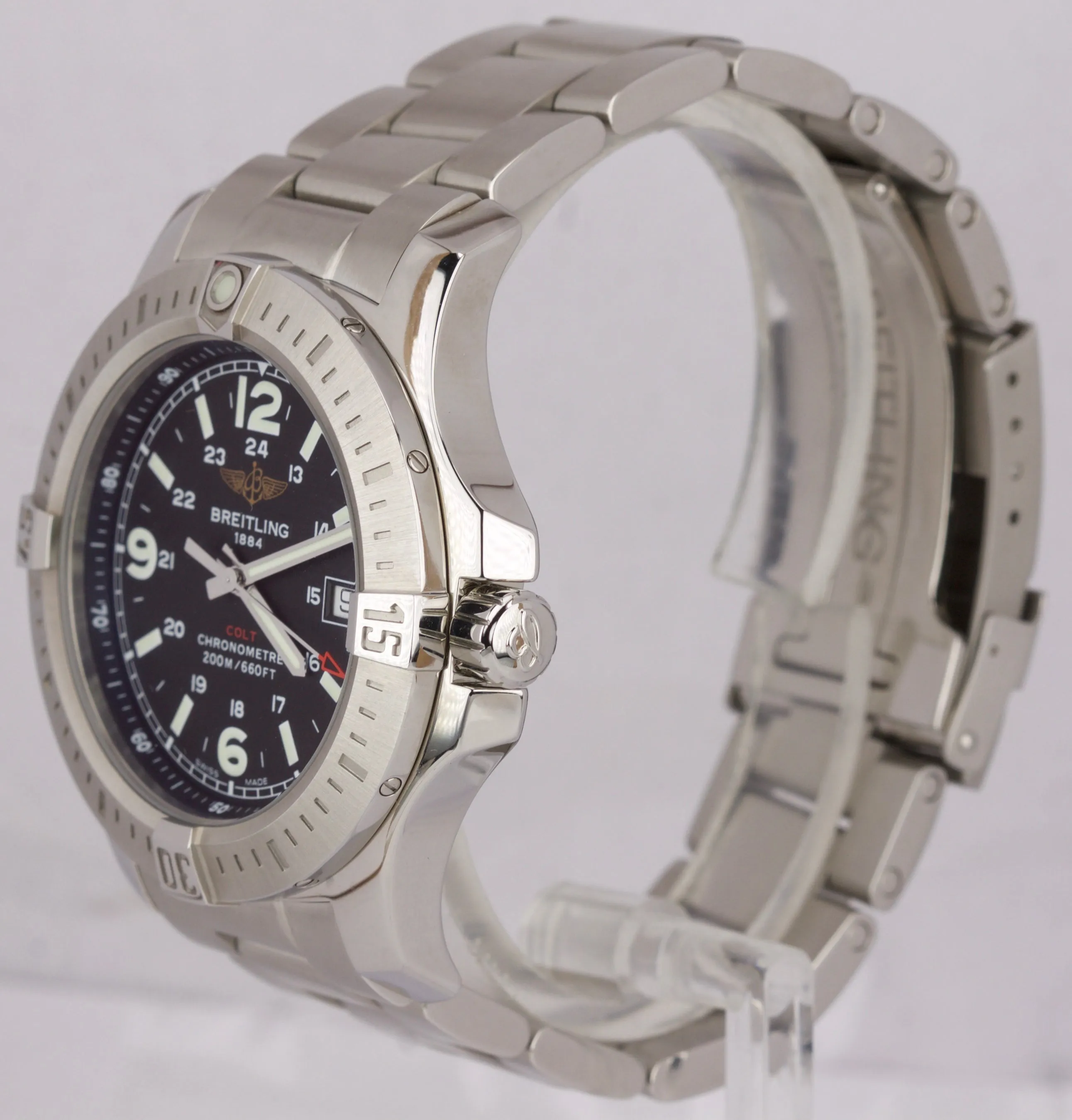 2019 Breitling Colt 44 Quartz Volcano Black Stainless Steel Watch A74388111/B1A1