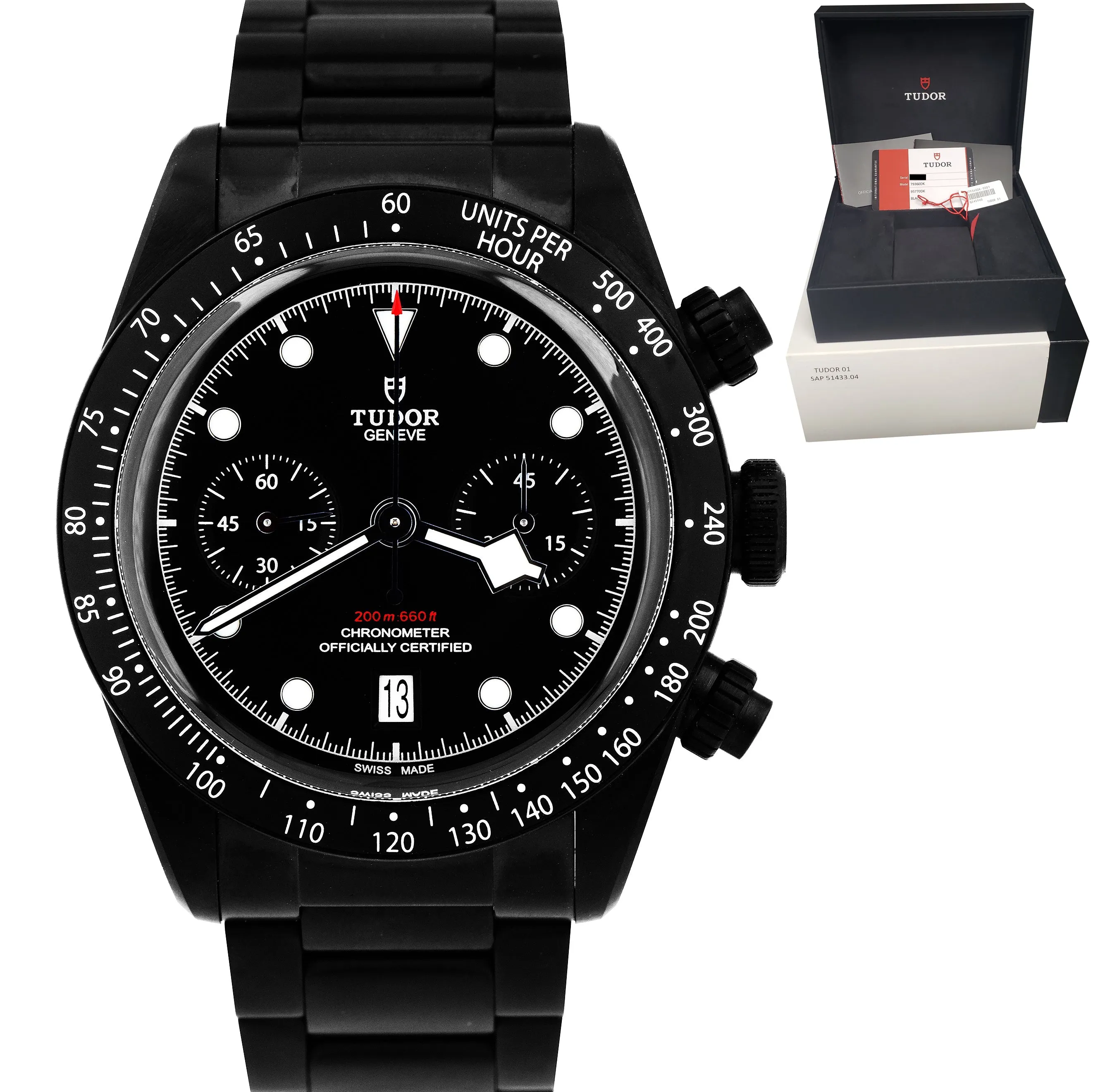 2019 Tudor Black Bay Chrono Dark Limited Edition 41mm Black PVD 79360 DK