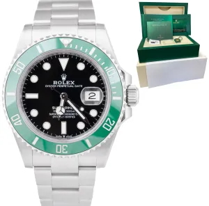 2021 Rolex Submariner 41mm Date GREEN KERMIT Ceramic Steel Watch 126610 LV B P