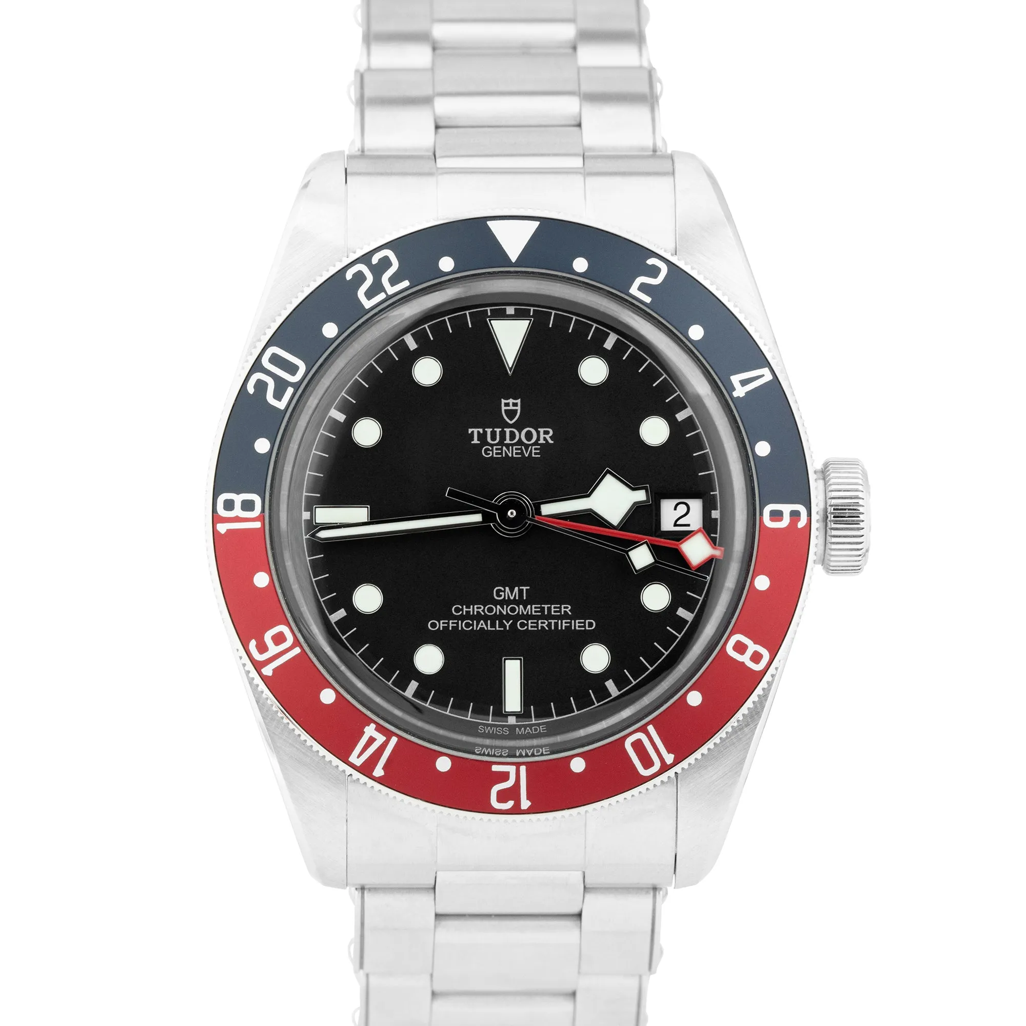 2021 Tudor Black Bay GMT Pepsi 41mm Stainless Steel Black Date Watch 79830RB B P