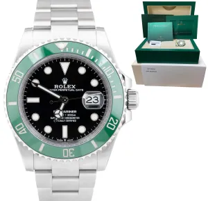 2022 Rolex Submariner 41mm Date GREEN KERMIT Ceramic Steel Watch 126610 LV B P
