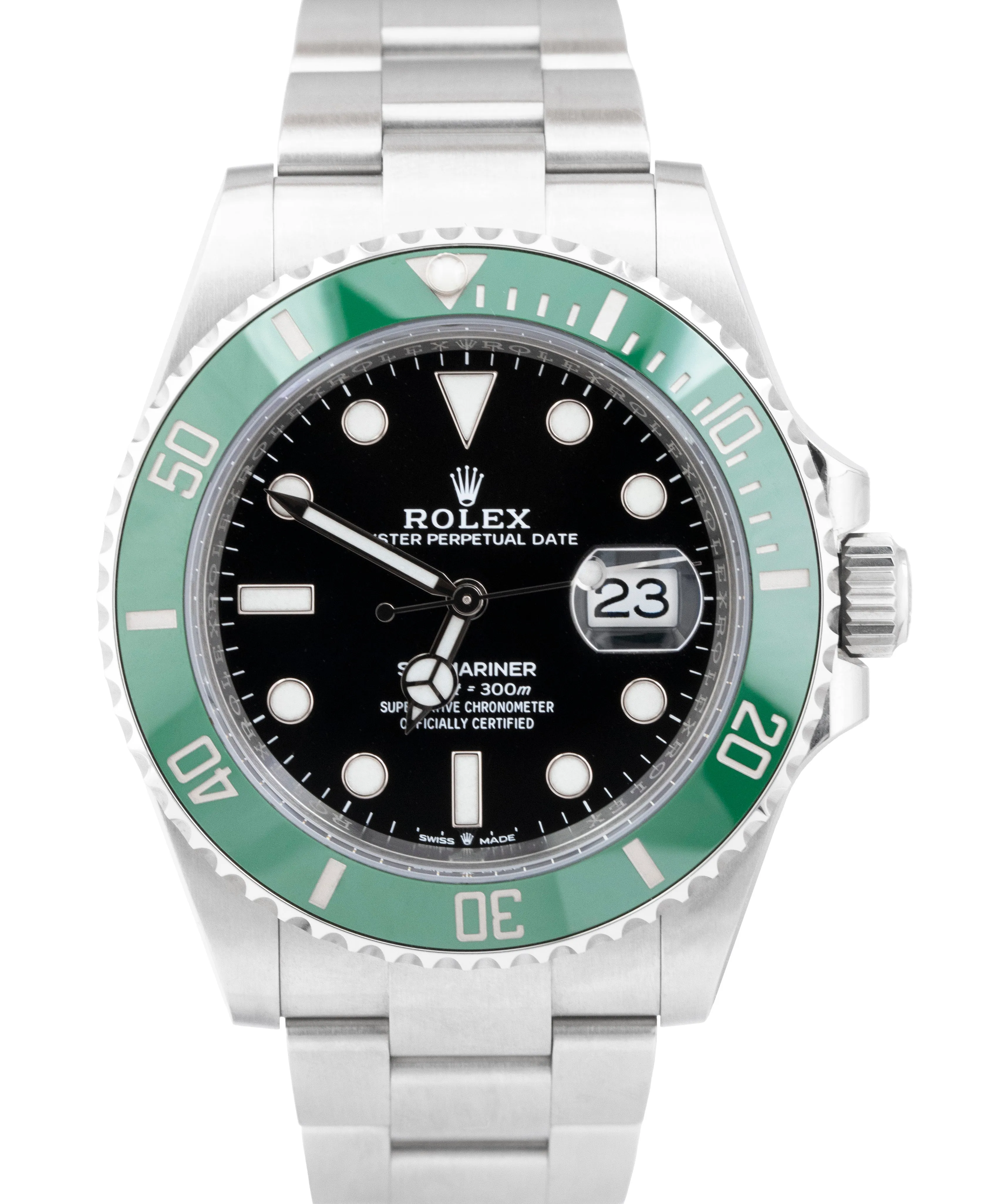 2022 Rolex Submariner 41mm Date GREEN KERMIT Ceramic Steel Watch 126610 LV B P