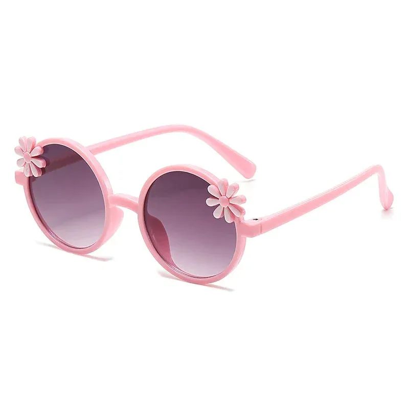 2024 New Children's Glasses Floret Anti-ultraviolet Fashion Children's Sunglasses Outdoor Shading Travel Children's Mirror