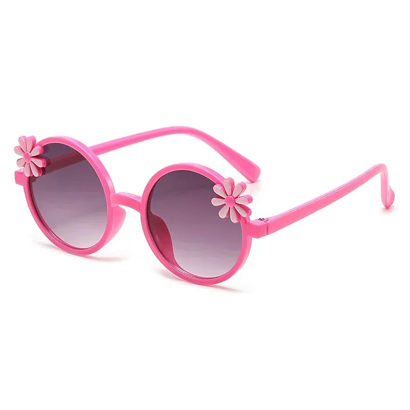 2024 New Children's Glasses Floret Anti-ultraviolet Fashion Children's Sunglasses Outdoor Shading Travel Children's Mirror