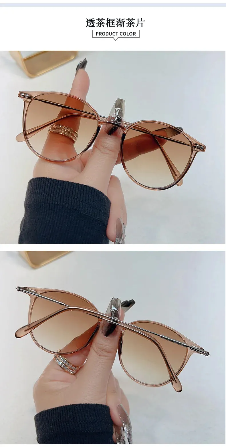 2024 New Style Round Frame Sunglasses Unisex UV-proof Sun Glasses Eyewear Women Outdoor Travel Goggle Eye Production Sun Shades