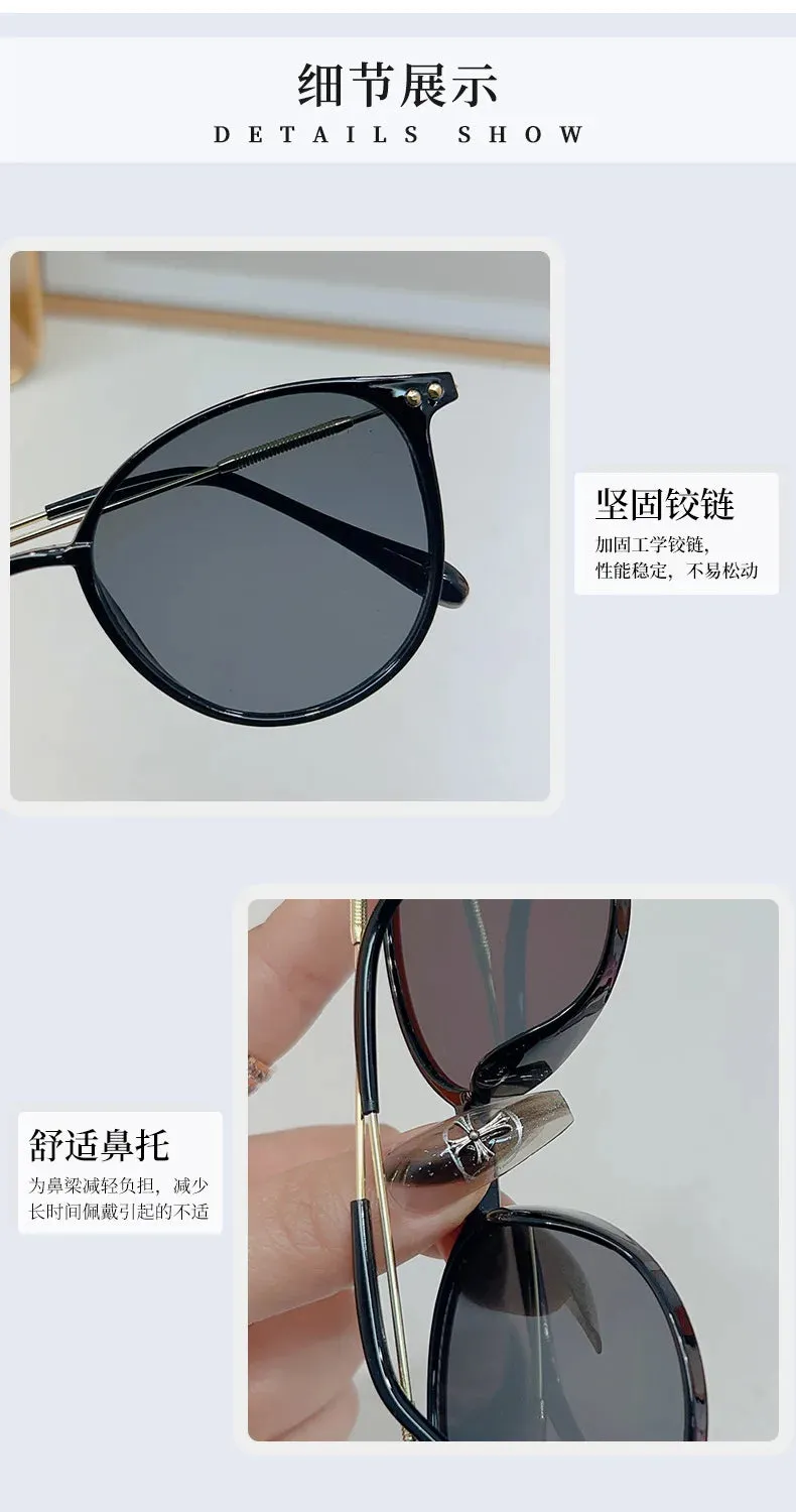 2024 New Style Round Frame Sunglasses Unisex UV-proof Sun Glasses Eyewear Women Outdoor Travel Goggle Eye Production Sun Shades