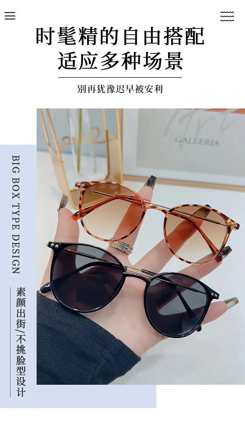 2024 New Style Round Frame Sunglasses Unisex UV-proof Sun Glasses Eyewear Women Outdoor Travel Goggle Eye Production Sun Shades