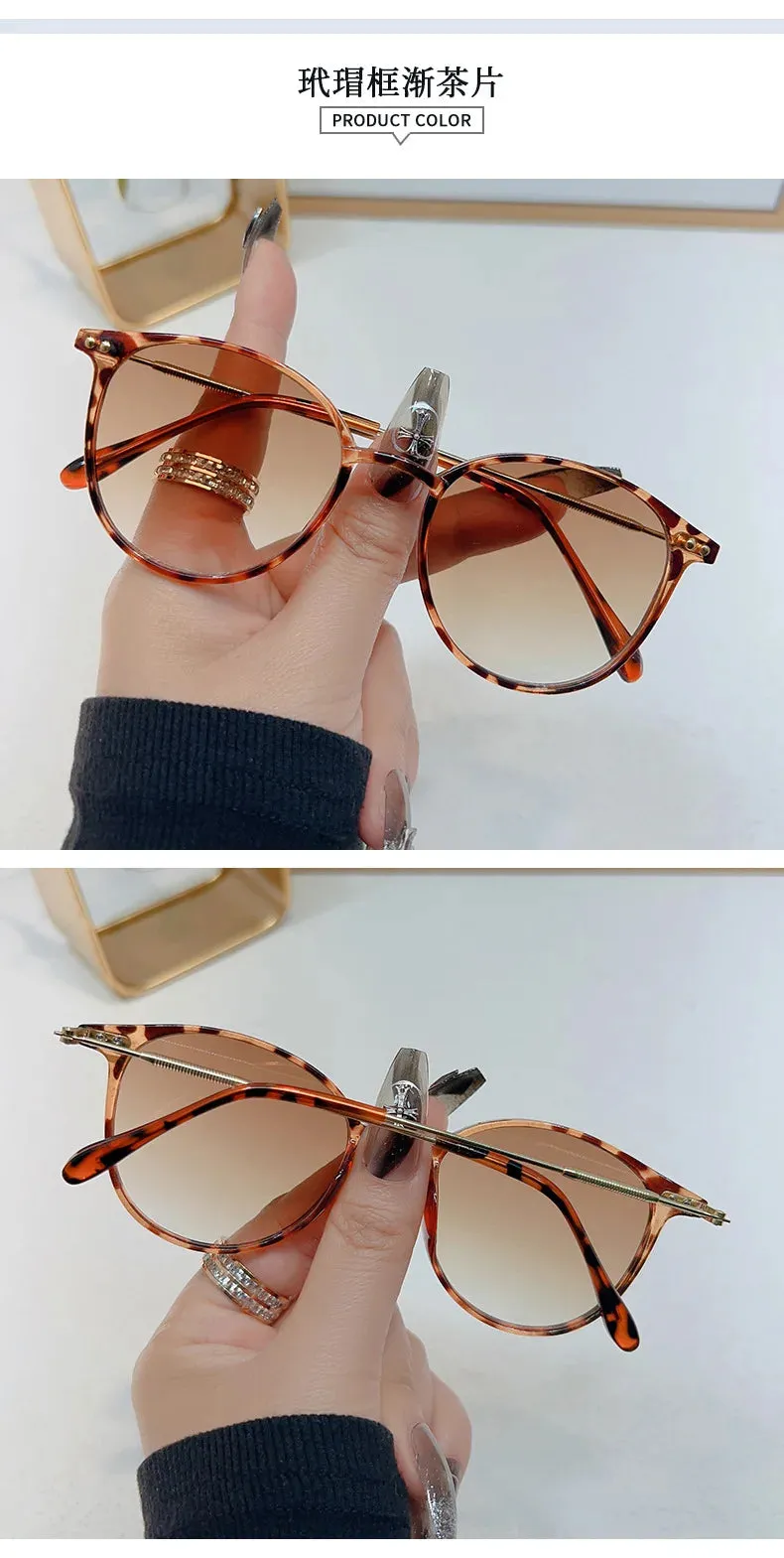 2024 New Style Round Frame Sunglasses Unisex UV-proof Sun Glasses Eyewear Women Outdoor Travel Goggle Eye Production Sun Shades