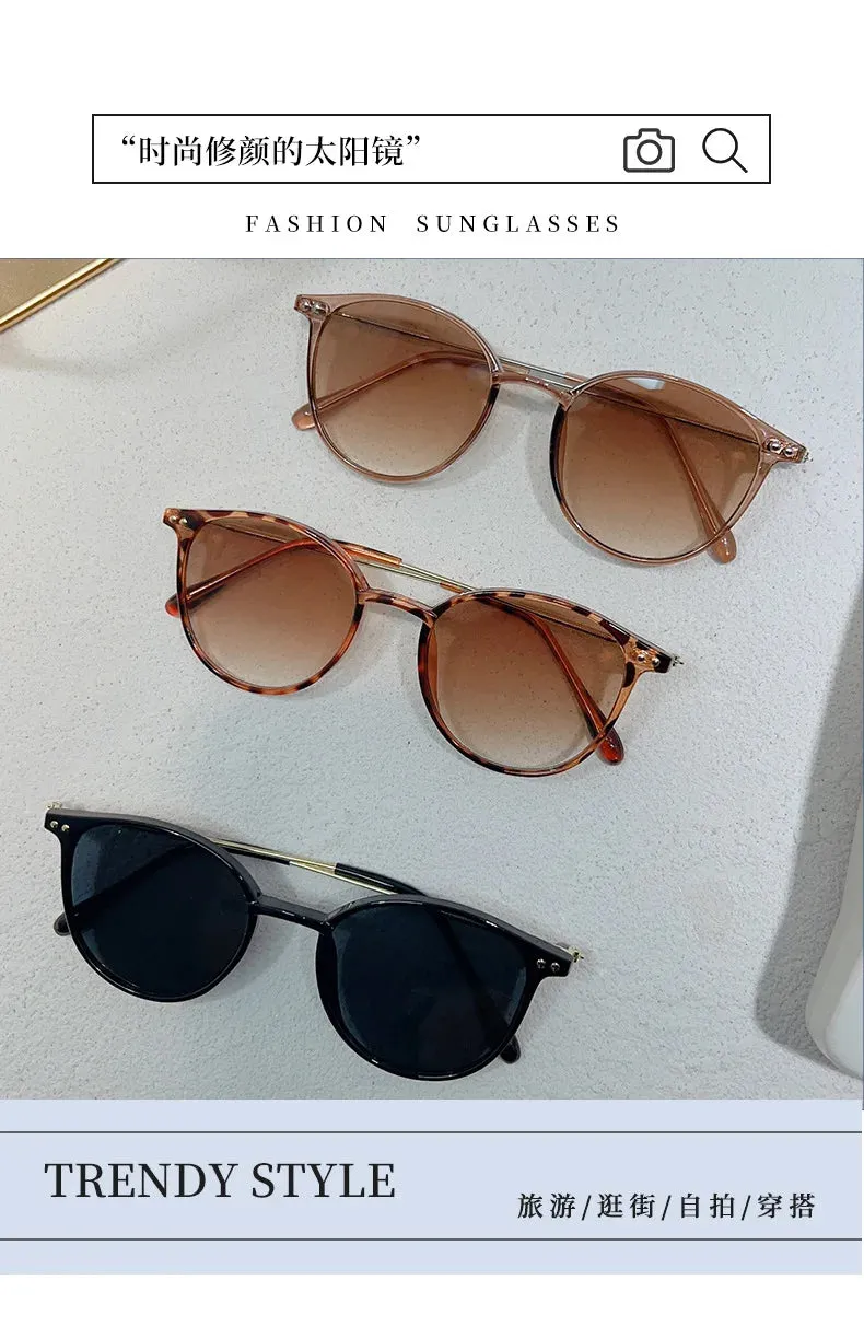 2024 New Style Round Frame Sunglasses Unisex UV-proof Sun Glasses Eyewear Women Outdoor Travel Goggle Eye Production Sun Shades