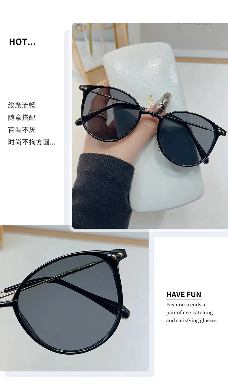 2024 New Style Round Frame Sunglasses Unisex UV-proof Sun Glasses Eyewear Women Outdoor Travel Goggle Eye Production Sun Shades